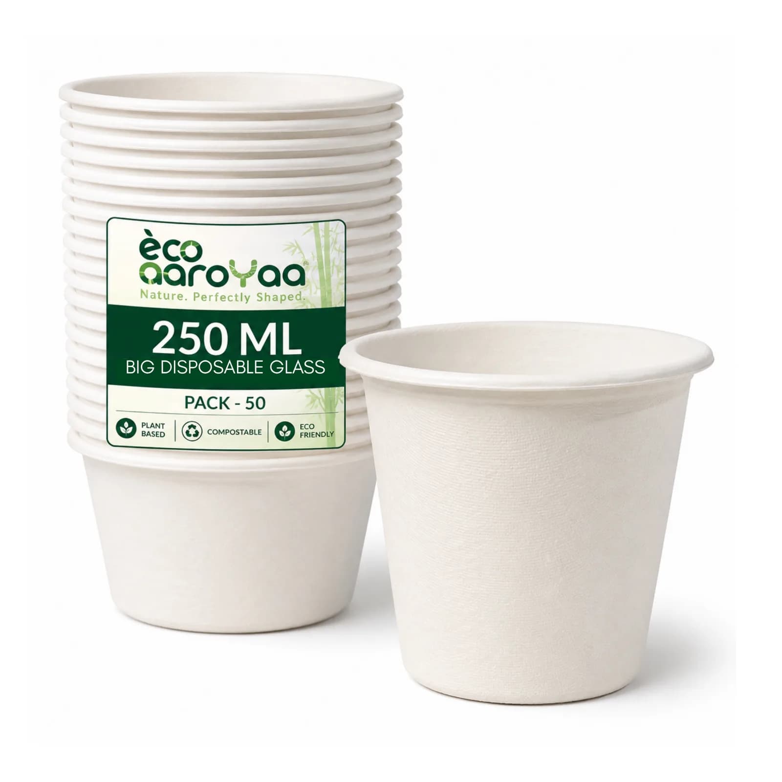 Eco Aaroyaa 250 ML Glass (Pack of 25) 1