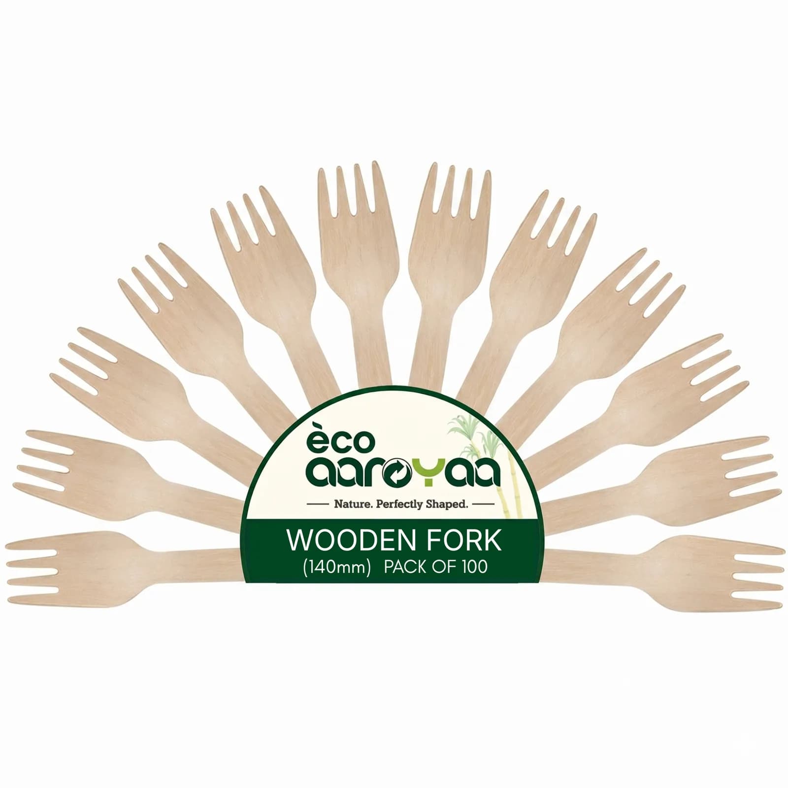 Eco Aaroyaa Wooden Cutlery Fork (Pack of 100) 1