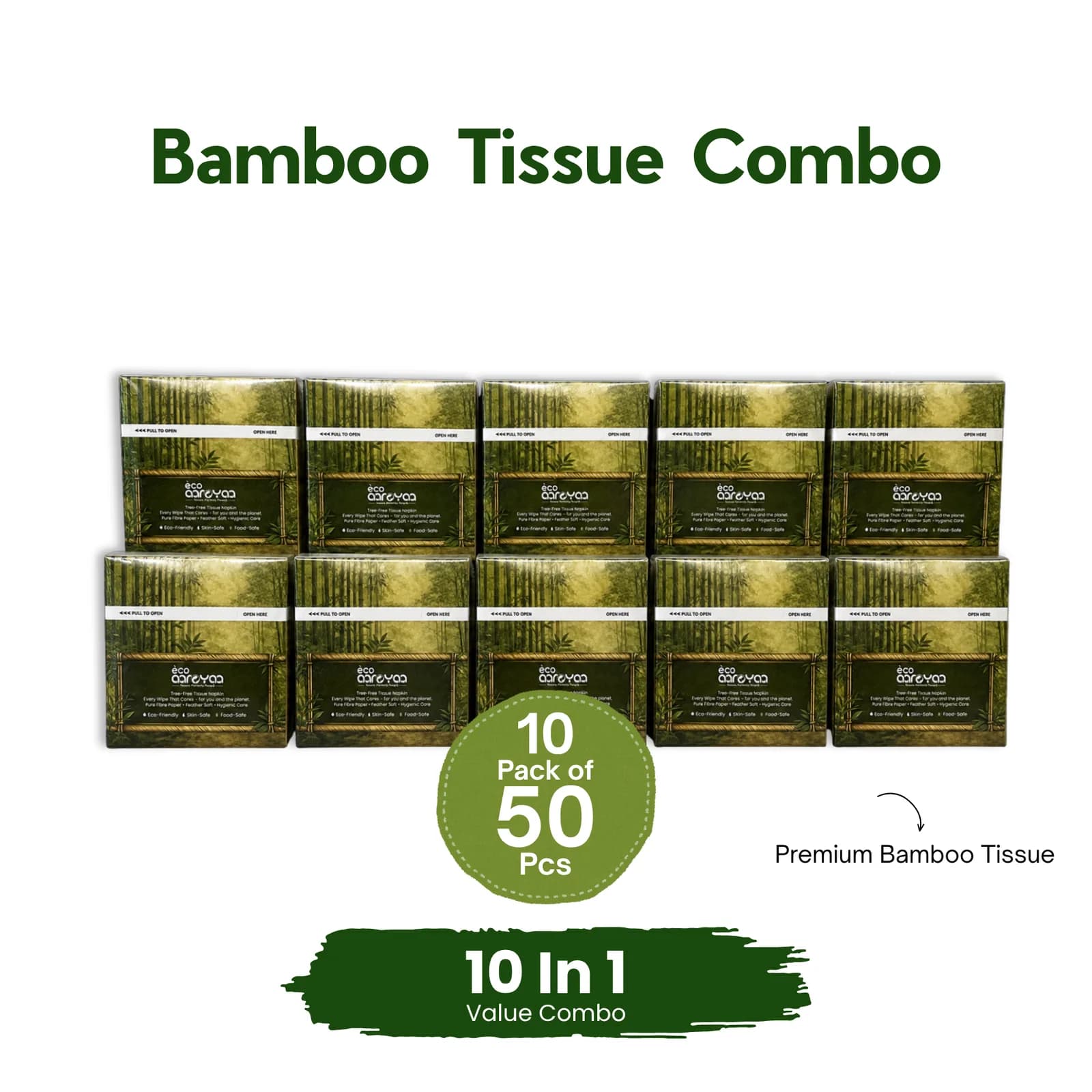 Eco Aaroyaa Premium Bamboo Tissue Paper � Pack of 10 1