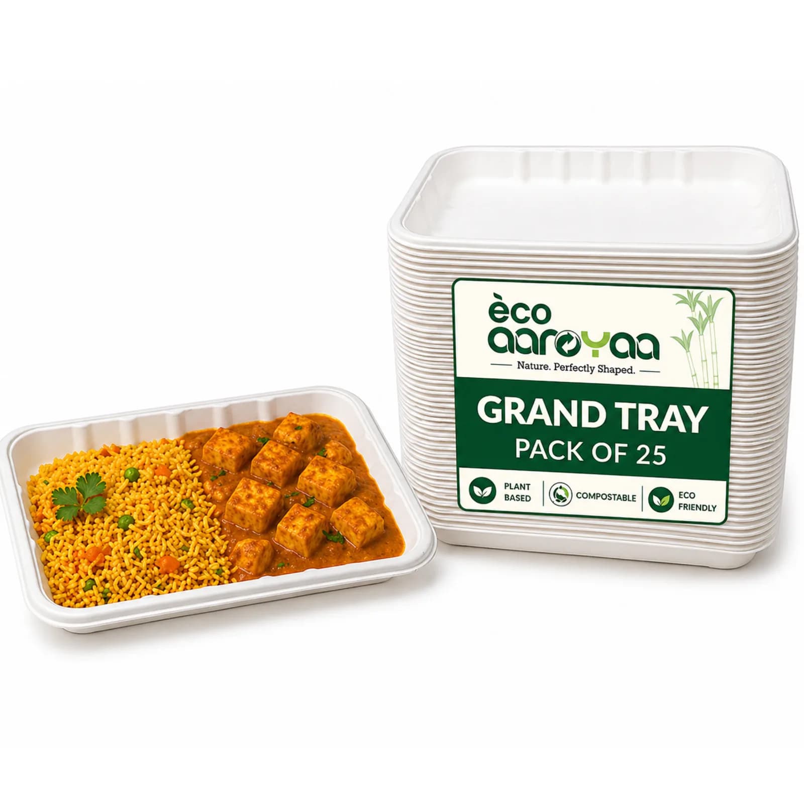 Eco Aaroyaa Grand Tray (Pack Of 25) 1