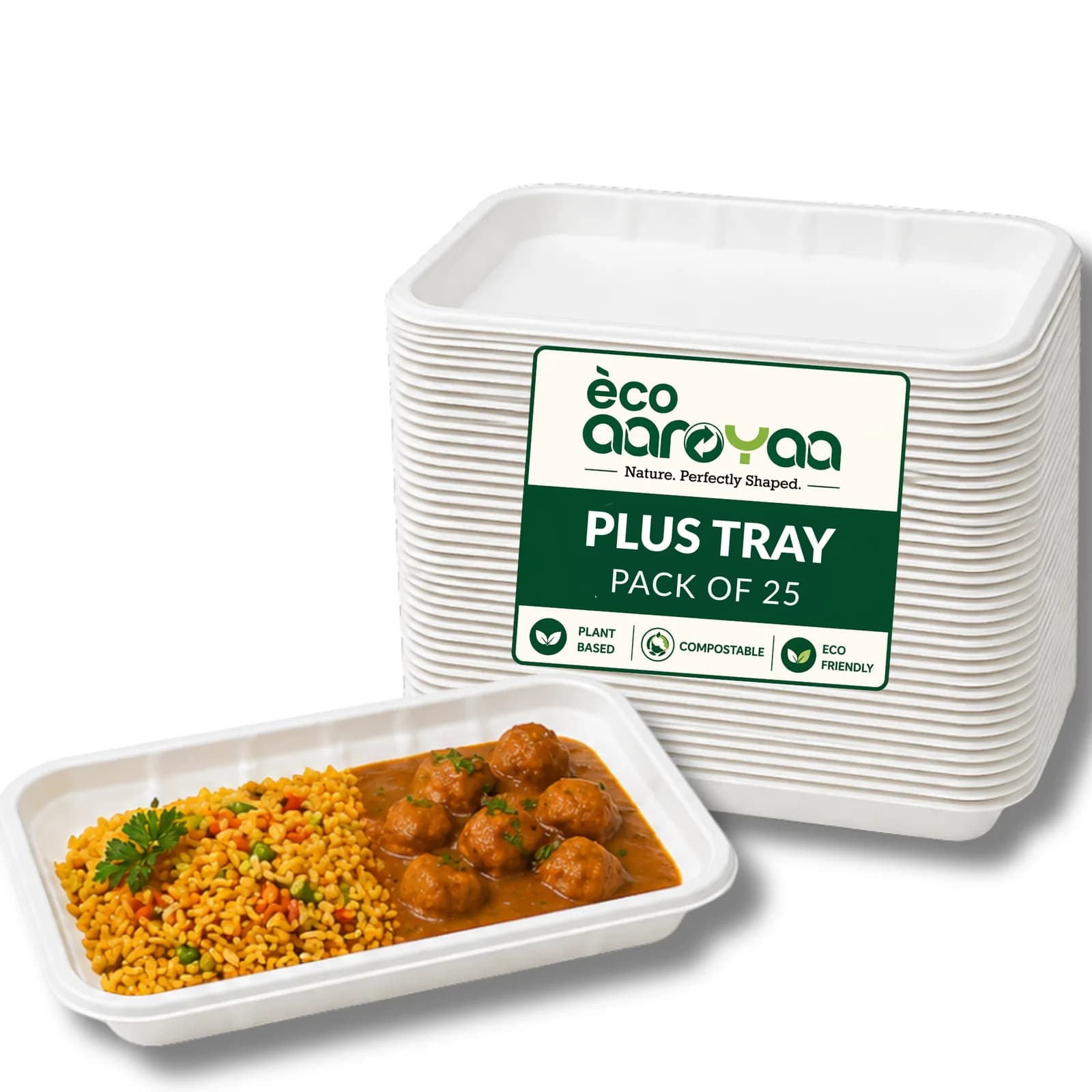 Eco Aaroyaa Plus Tray (Pack of 25) 1