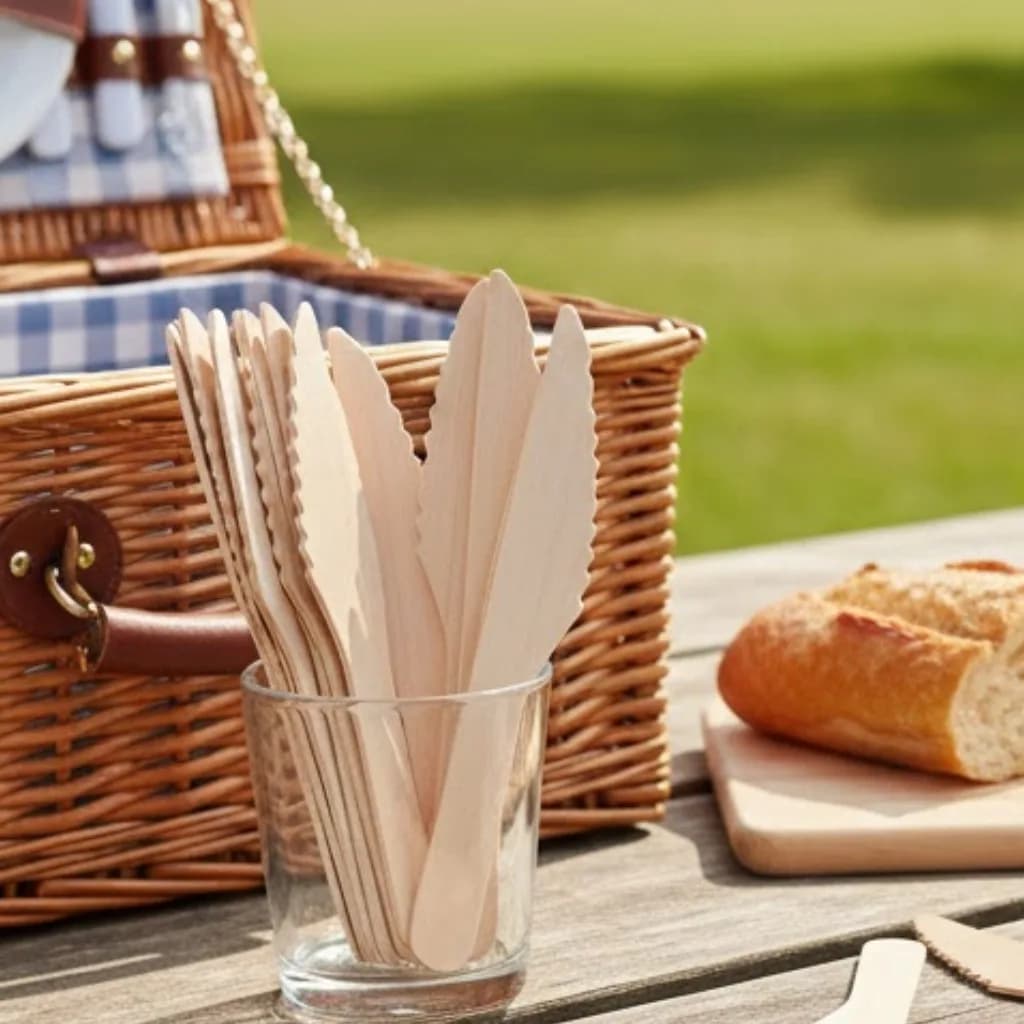 Eco Aaroyaa Wooden Cutlery Knife (Pack of 100)