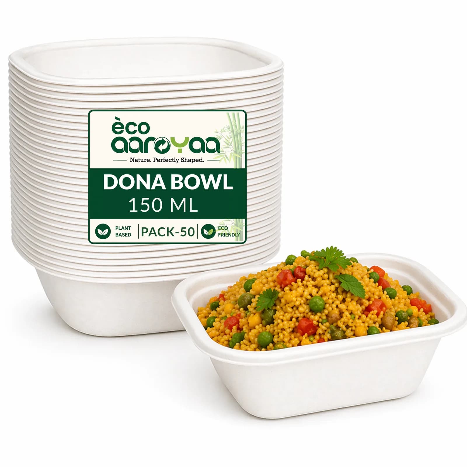 Eco Aaroyaa Dona Bowl 150 ML (Pack of 50)